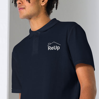 ReUp Classic - Navy Unisex pique polo shirt